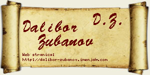 Dalibor Zubanov vizit kartica